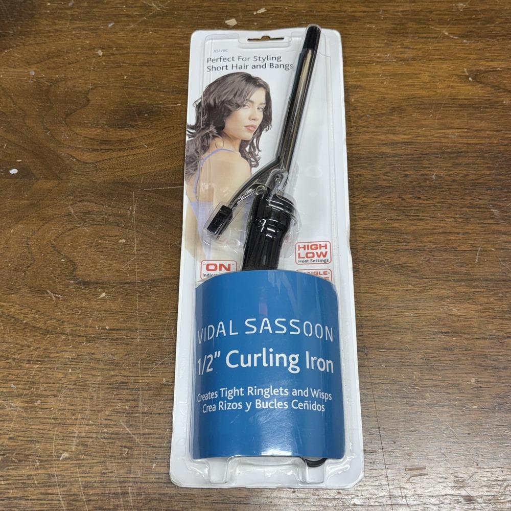 Vidal Sassoon Mini 1/2" Barrel Curling Iron Model VS120C Brand New